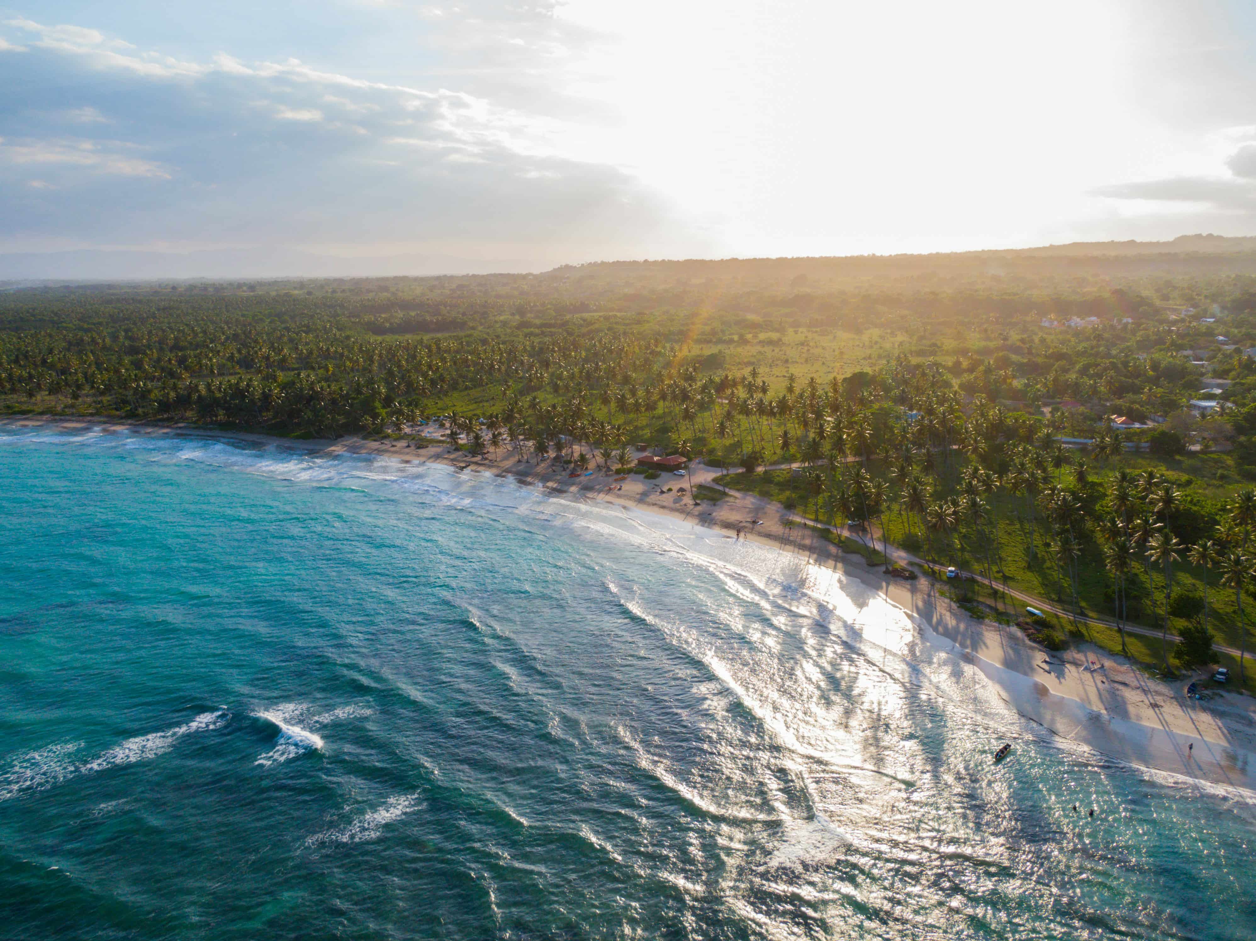 Aerial view of the Dominican Republic coastline